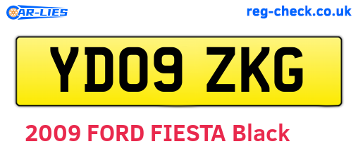 YD09ZKG are the vehicle registration plates.