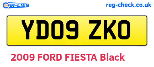 YD09ZKO are the vehicle registration plates.