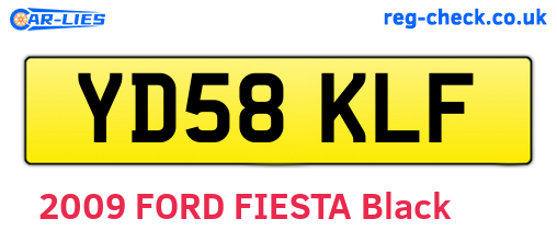 YD58KLF are the vehicle registration plates.