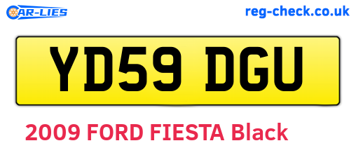 YD59DGU are the vehicle registration plates.