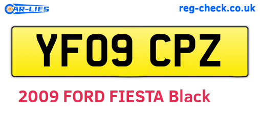 YF09CPZ are the vehicle registration plates.