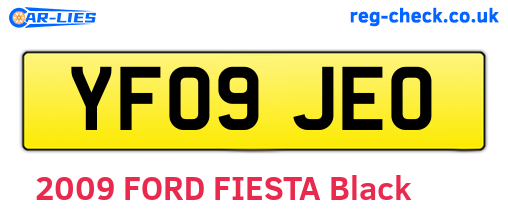 YF09JEO are the vehicle registration plates.