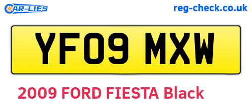YF09MXW are the vehicle registration plates.