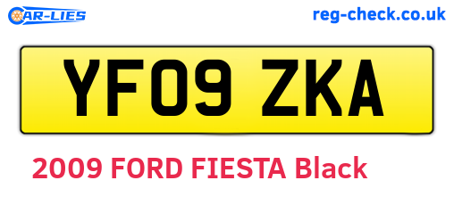 YF09ZKA are the vehicle registration plates.