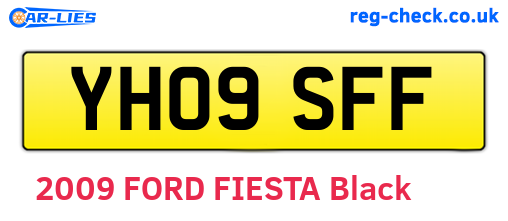 YH09SFF are the vehicle registration plates.