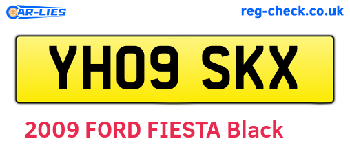 YH09SKX are the vehicle registration plates.