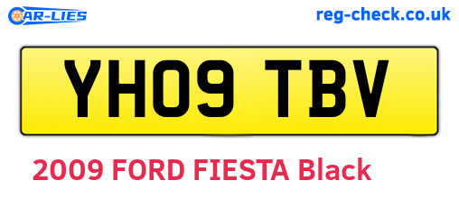 YH09TBV are the vehicle registration plates.