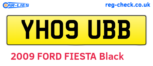 YH09UBB are the vehicle registration plates.