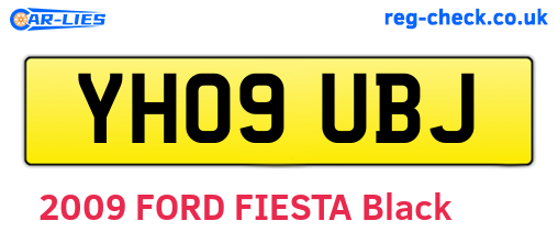 YH09UBJ are the vehicle registration plates.