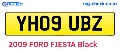 YH09UBZ are the vehicle registration plates.