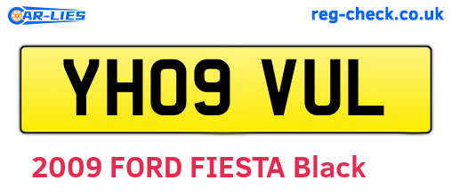 YH09VUL are the vehicle registration plates.