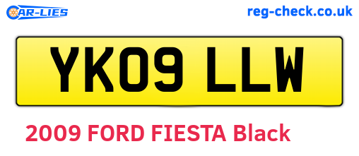 YK09LLW are the vehicle registration plates.