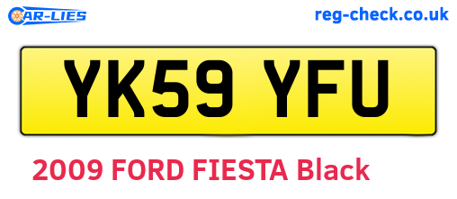 YK59YFU are the vehicle registration plates.