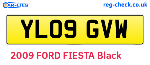 YL09GVW are the vehicle registration plates.