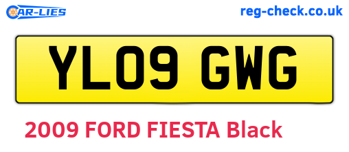 YL09GWG are the vehicle registration plates.