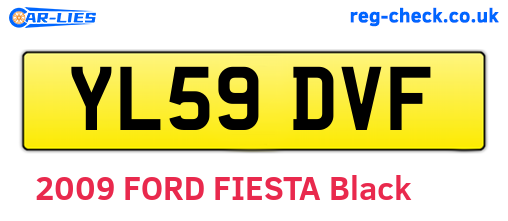 YL59DVF are the vehicle registration plates.