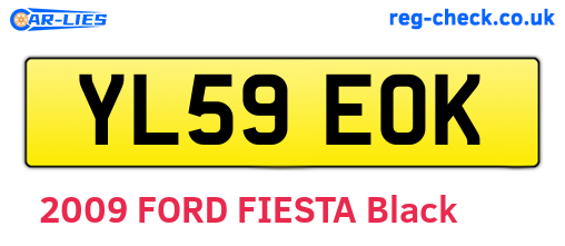 YL59EOK are the vehicle registration plates.