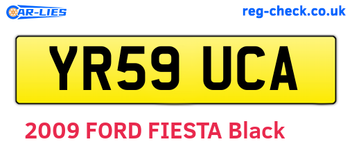 YR59UCA are the vehicle registration plates.