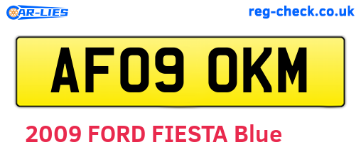 AF09OKM are the vehicle registration plates.