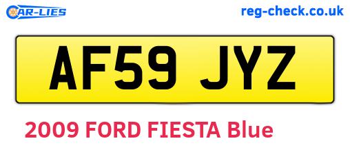 AF59JYZ are the vehicle registration plates.