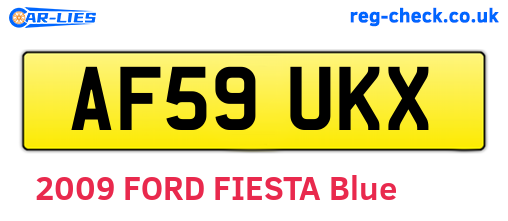 AF59UKX are the vehicle registration plates.