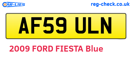 AF59ULN are the vehicle registration plates.