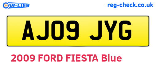 AJ09JYG are the vehicle registration plates.
