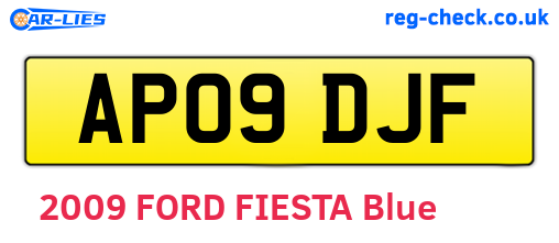 AP09DJF are the vehicle registration plates.