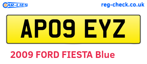 AP09EYZ are the vehicle registration plates.
