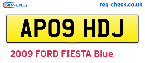 AP09HDJ are the vehicle registration plates.
