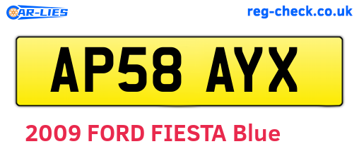 AP58AYX are the vehicle registration plates.