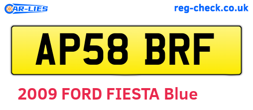 AP58BRF are the vehicle registration plates.