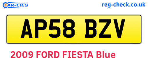 AP58BZV are the vehicle registration plates.