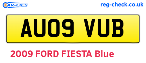 AU09VUB are the vehicle registration plates.