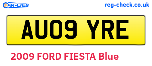 AU09YRE are the vehicle registration plates.