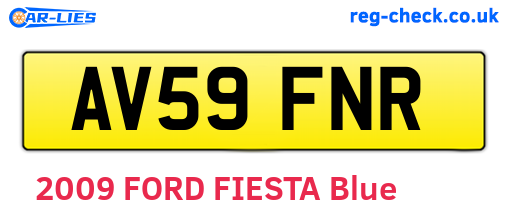 AV59FNR are the vehicle registration plates.