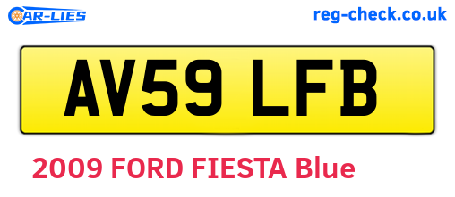 AV59LFB are the vehicle registration plates.