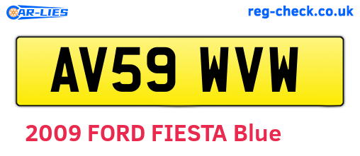 AV59WVW are the vehicle registration plates.
