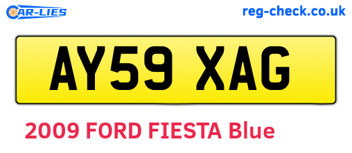 AY59XAG are the vehicle registration plates.