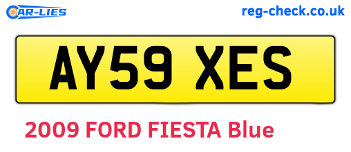 AY59XES are the vehicle registration plates.