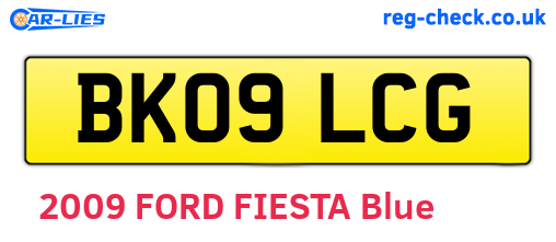 BK09LCG are the vehicle registration plates.