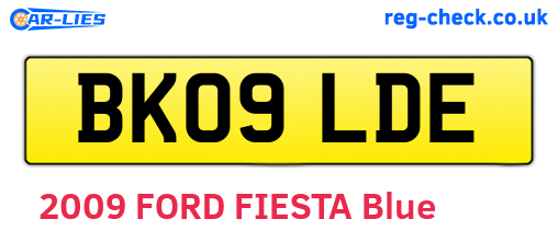 BK09LDE are the vehicle registration plates.