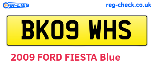 BK09WHS are the vehicle registration plates.