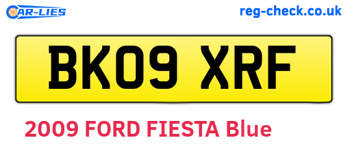 BK09XRF are the vehicle registration plates.