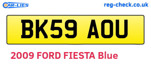 BK59AOU are the vehicle registration plates.