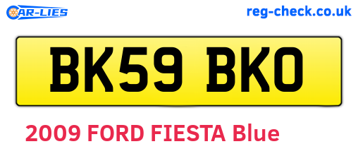 BK59BKO are the vehicle registration plates.