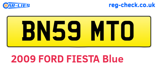 BN59MTO are the vehicle registration plates.