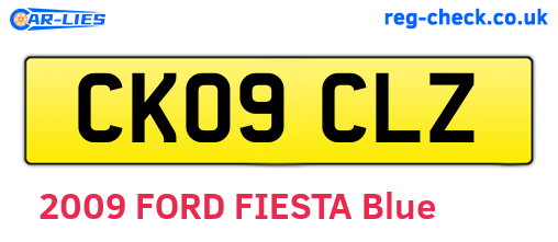 CK09CLZ are the vehicle registration plates.