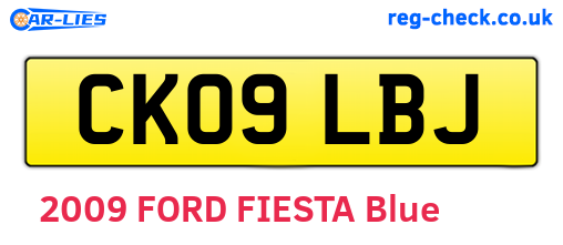CK09LBJ are the vehicle registration plates.