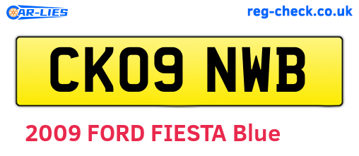 CK09NWB are the vehicle registration plates.